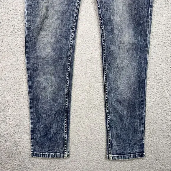 COBB Italy Jeans Mens Size 34 (Fit 32x32) Blue Acid Wash Slim Ultra Narrow Fit